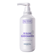 Șampon pentru păr împotriva pigmentului galben Immortal Vegan Silver Shampoo