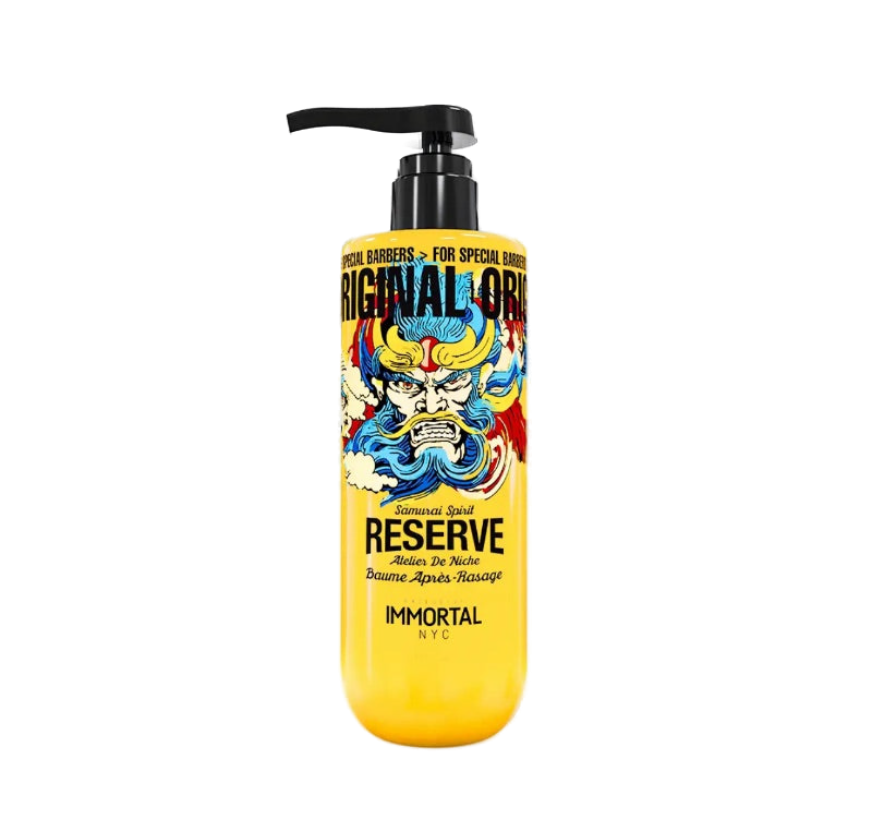 Balsam după ras Samurai Spirit Immortal 500ml galben cu design colorat, Olimpstore.