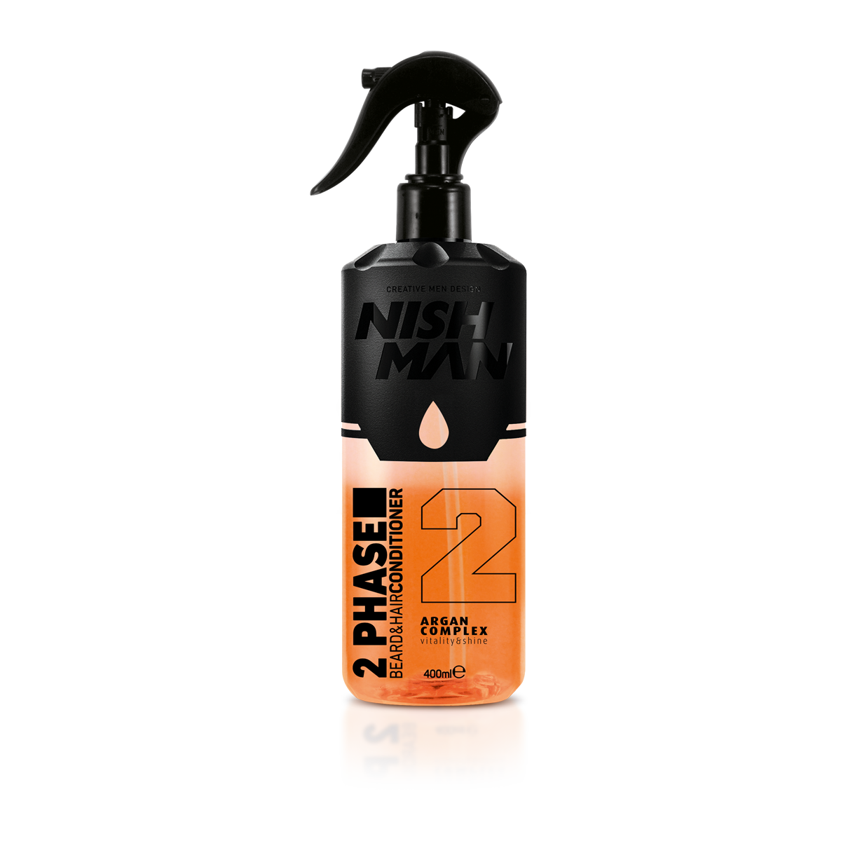 Balsam spray bifazic păr barbă Nishman 2Phase 400ml, Argan, Olimpstore