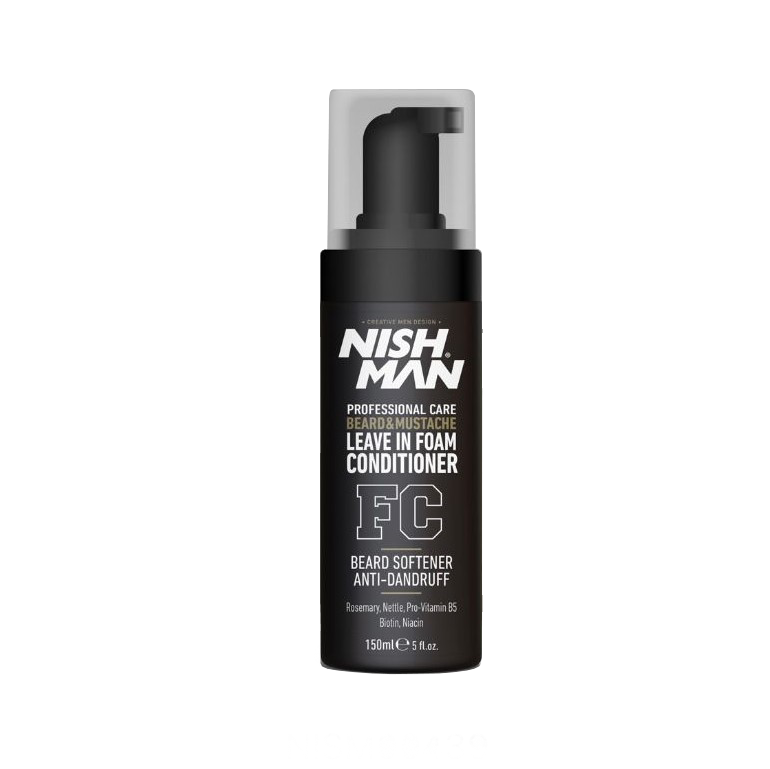 Balsam-spumă pentru barbă Nishman 150ml, negru, brand Olimpstore.