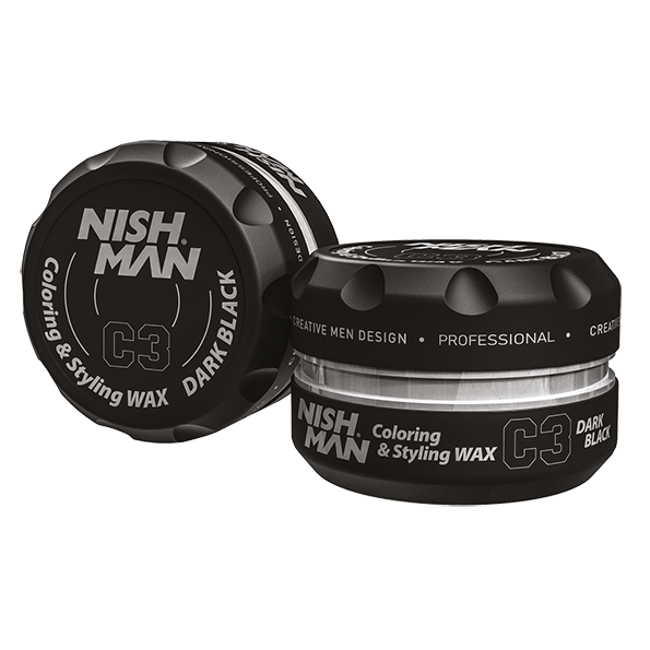 Ceară păr Nishman C3 Dark Black 100ml, negru intens, Olimpstore.
