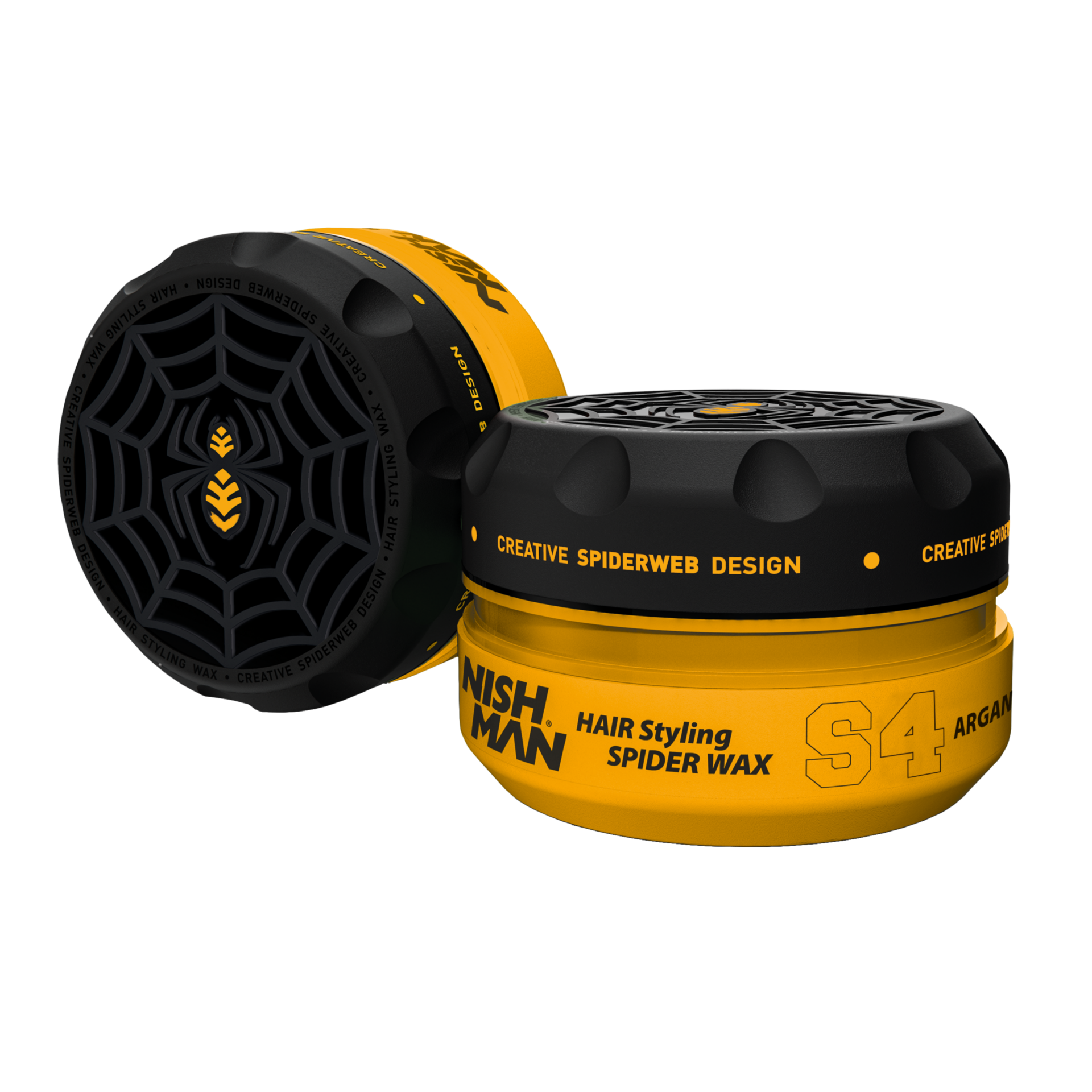 Ceară păr Nishman Spider Wax S4 Argan 150ml, galben-negru, Olimpstore