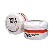 Ceară pentru păr Nishman Hair Styling Aqua Wax 06 Olimpstore, alb și portocaliu, 150ml.