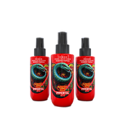Olimpstore Colonie după ras Immortal Venom, sticlă roșie, motiv grafic șarpe albastru.