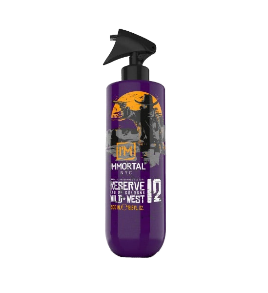 Colonie după ras Immortal Eau De Cologne Wild West 500ml, sticlă mov Olimpstore.