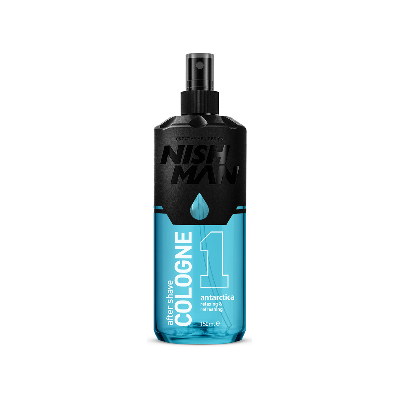 Colonie după ras Nishman Antarctica 400ml, sticlă albastră, brand Olimpstore.