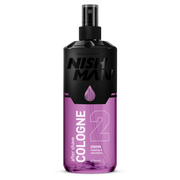 Colonie după ras Nishman 02 Storm 400ml Olimpstore, sticlă mov, capac negru.