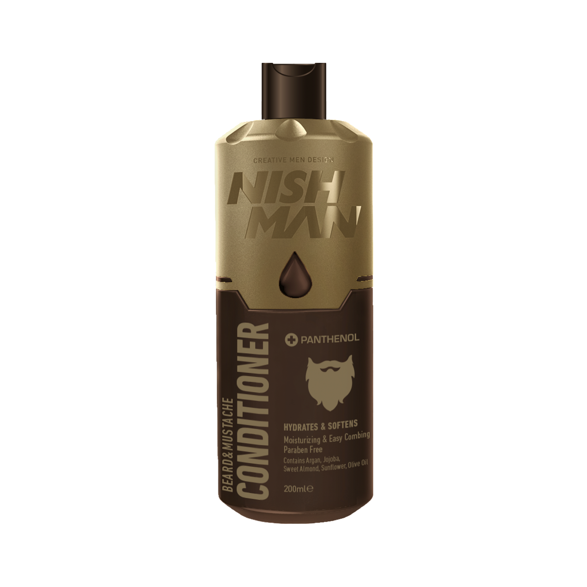 Condiționer barbă mustață Nishman 200ml maro, brand Olimpstore.