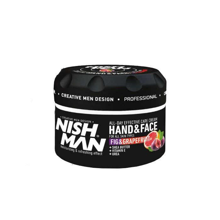 Cremă față și mâini Nishman Fig Grapefruit 300ml Olimpstore, ambalaj negru.