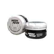 Cremă mată păr Nishman Fibre Cream F1 Pomade 100ml Olimpstore, alb-negru, fixare medie.