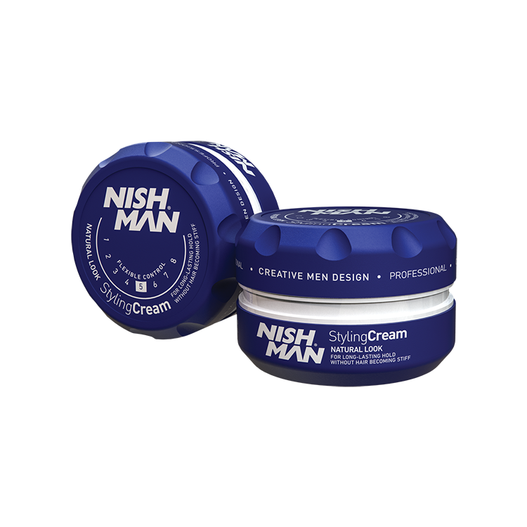 Cremă-ceară păr Nishman Hair Styling Cream Wax 5, albastră, Olimpstore.
