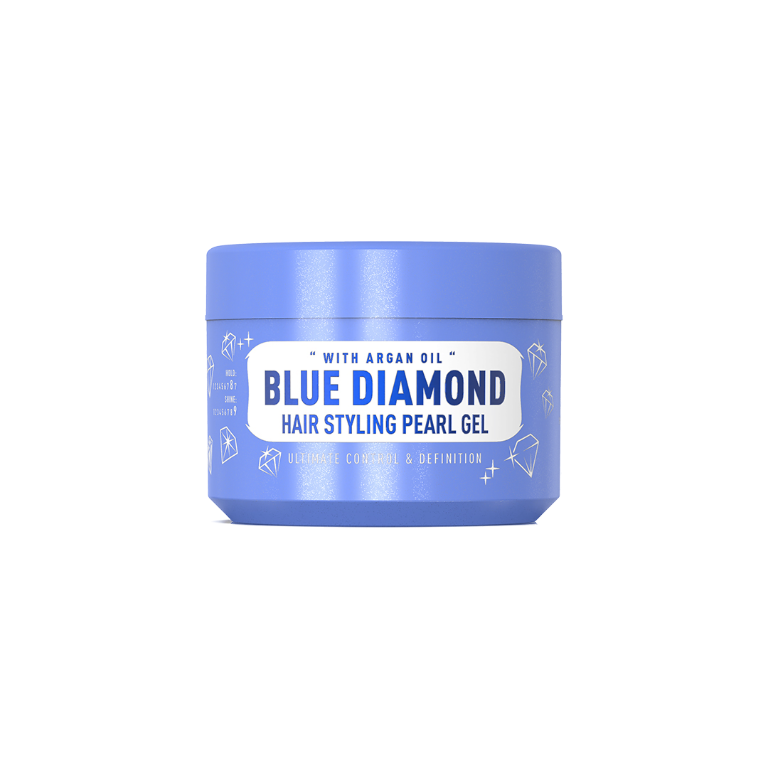 Gel de styling cu argan Immortal Blue Diamond, 300ml, Olimpstore, albastru.