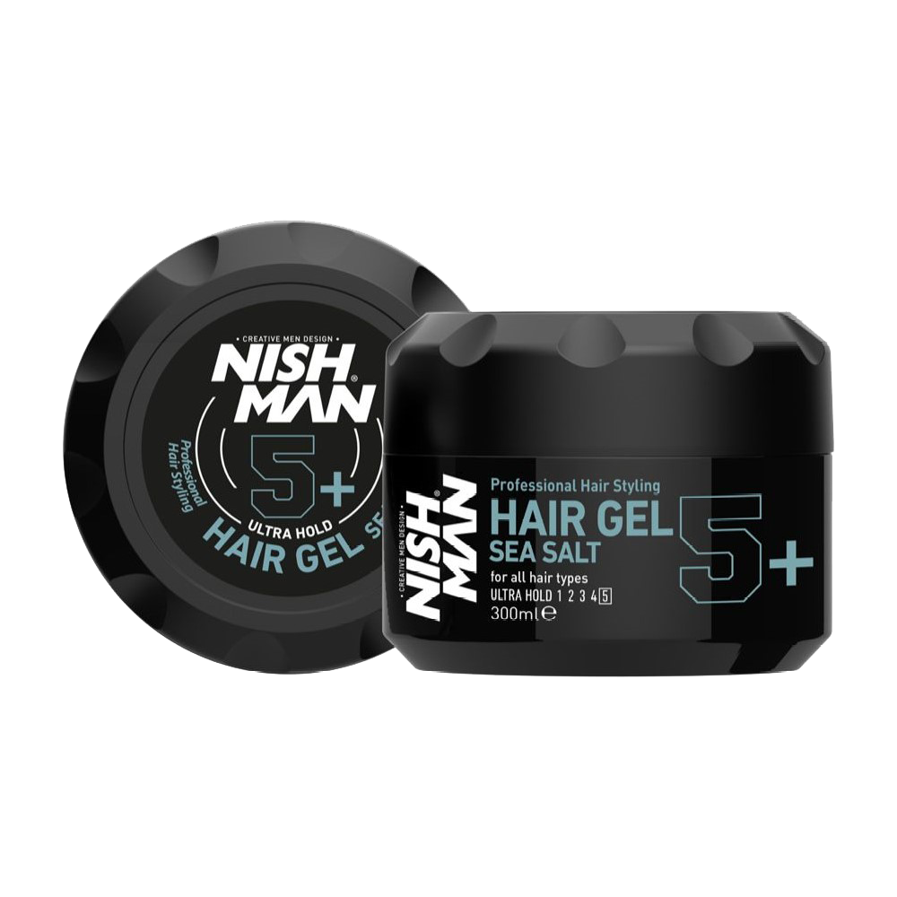 Gel de păr Nishman Sea Salt Hair Styling G5 Plus 300ml, negru, Olimpstore.