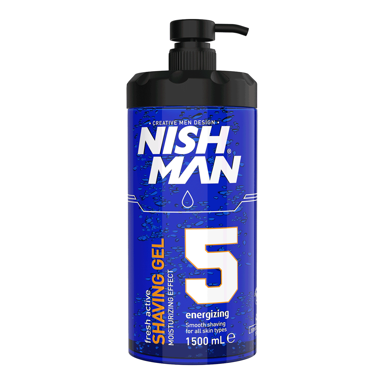 Gel pentru ras Nishman Shaving Gel 5 Energizing 1500ml, albastru, Olimpstore.