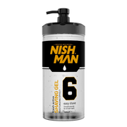 Gel de ras Nishman Shaving Gel 6 Easy Shave 1500ml, marca Olimpstore, flacon transparent cu pompă neagră.