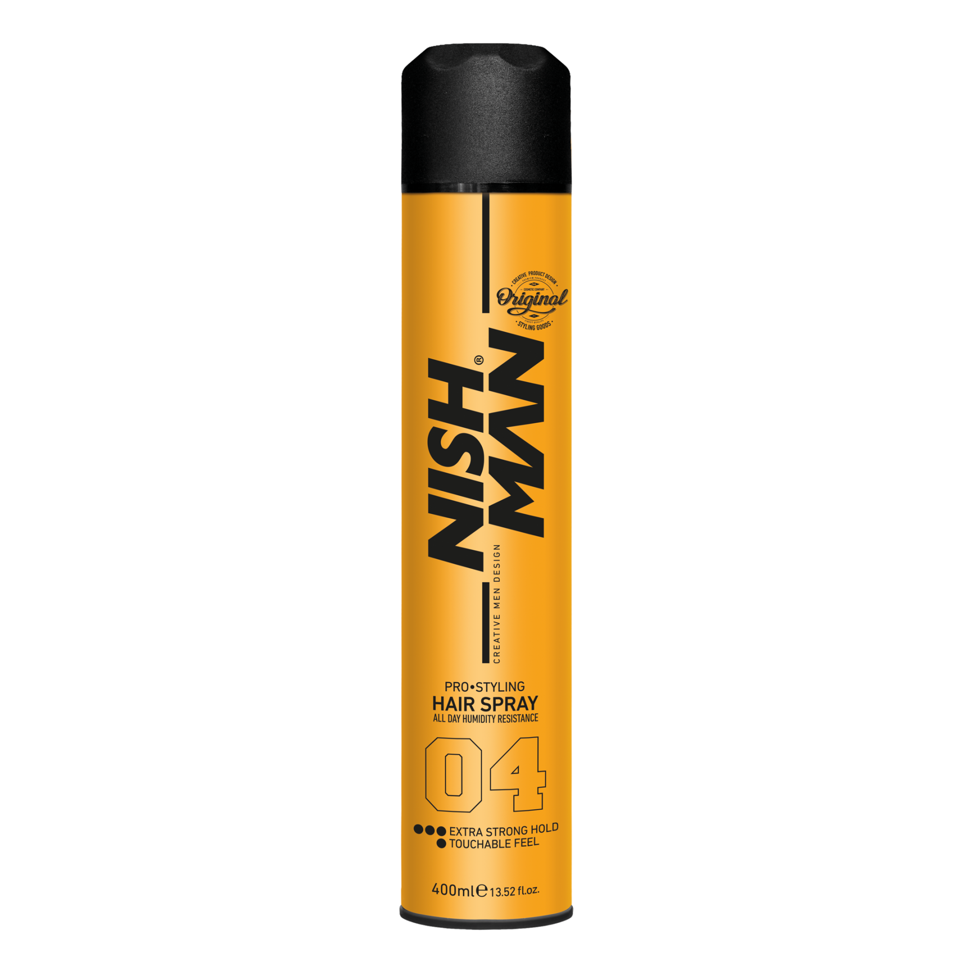 Lac de păr Nishman Extra Strong Hold 400ml galben, brand Olimpstore.