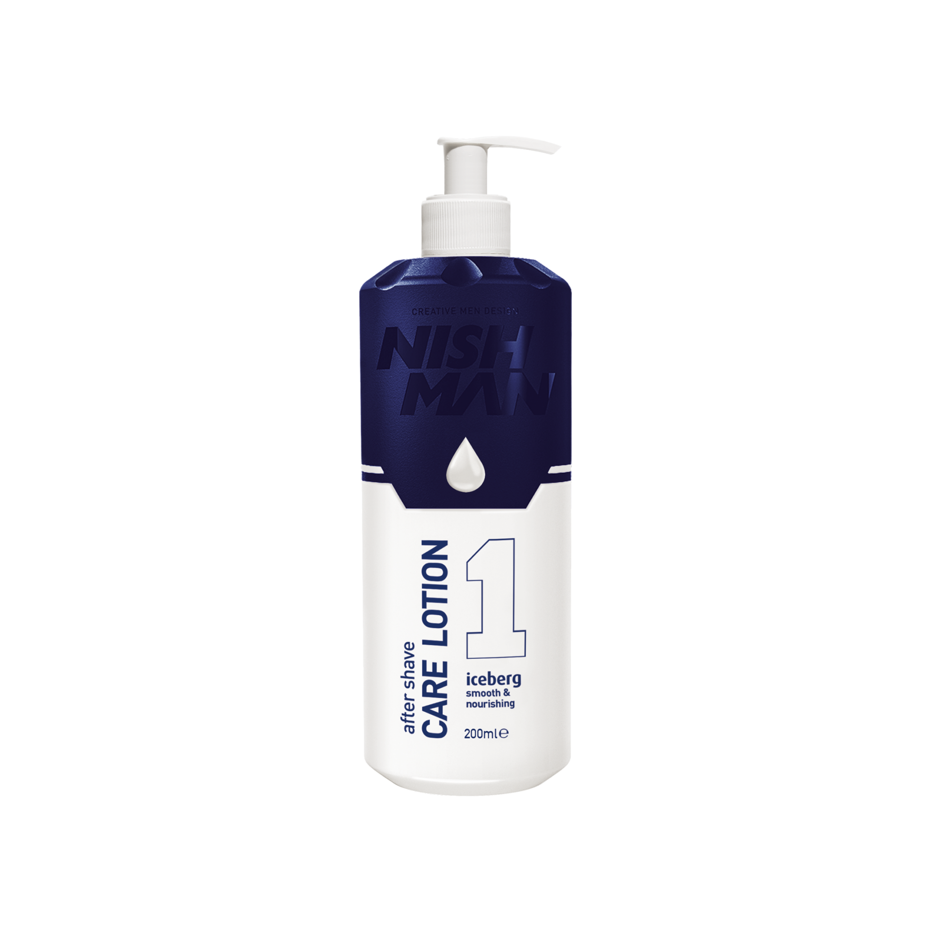 Loțiune după ras Nishman Iceberg 400ml, albă și albastră, brand Olimpstore.