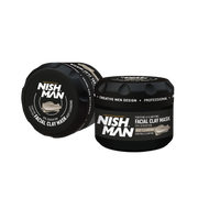 Mască facială din argilă Nishman 450gr, design negru, brand Olimpstore.