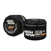 Mască față și scalp argilă Nishman 450gr, Olimpstore, negru