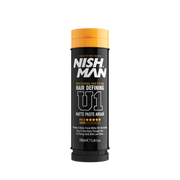 Pastă mată styling Nishman U1 Argan 100ml, ambalaj negru-galben, Olimpstore.