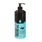 Gel de peeling facial Nishman 200ml, design negru-turcoaz, brand Olimpstore, îngrijire ten revitalizantă.