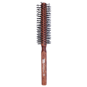 Pieptene rotund Nishman Hair Comb Brush 39, lemn maro, bristle, Olimpstore