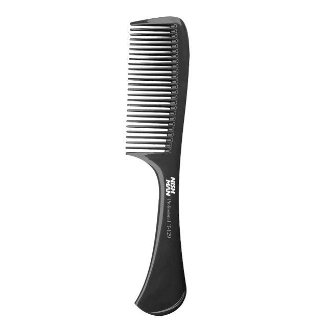 Pieptene de texturare păr Olimpstore Nishman T129 negru pentru coafură modernă.