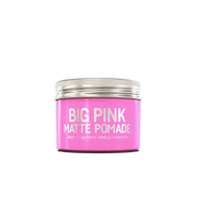 Pomadă mată roz Olimpstore Immortal Big Pink Matte, 100ml, cutie metalică argintie.