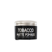Pomadă mată parfumată Olimpstore Immortal Tobacco, cutie neagră cu capac argintiu.