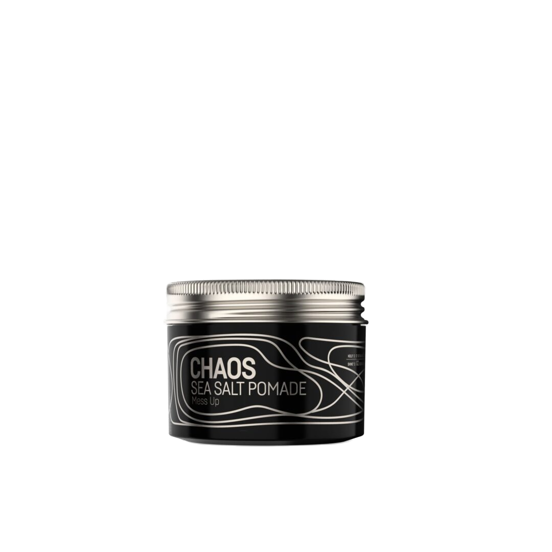 Pomadă păr Olimpstore Immortal Chaos Sea Salt, 100ml, negru și argintiu.