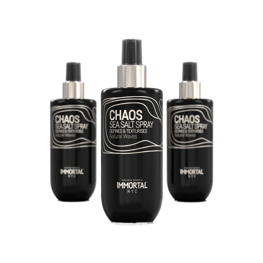 Spray sare volum păr Immortal Chaos Olimpstore, sticlă neagră 250ml.