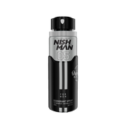 Spray deodorant pentru bărbați Nishman 05 200ml, design argintiu-negru, brand Olimpstore.