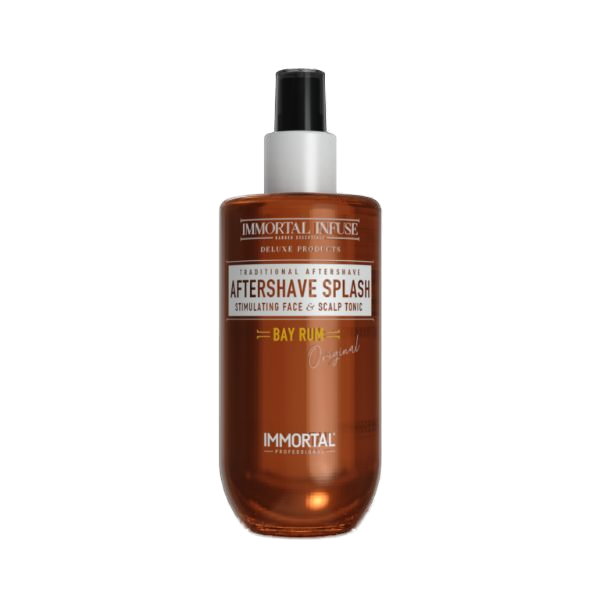 Spray-tonic după ras Immortal Infuse Bay Rum 250ml, Olimpstore, sticlă brună.