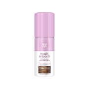 Spray-vopsea păr NishLady Magic Retouch Medium Brown Olimpstore 100ml, ambalaj mov și alb.