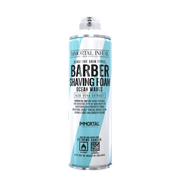 Olimpstore spuma de ras Immortal Barber Ocean Waves 500ml, design albastru și alb.