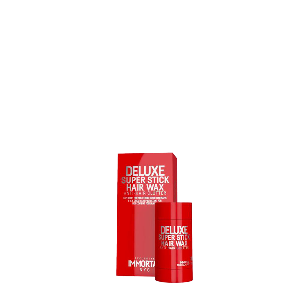 Stick-ceară styling Immortal Deluxe Olimpstore roșu, 30ml, ambalaj elegant.