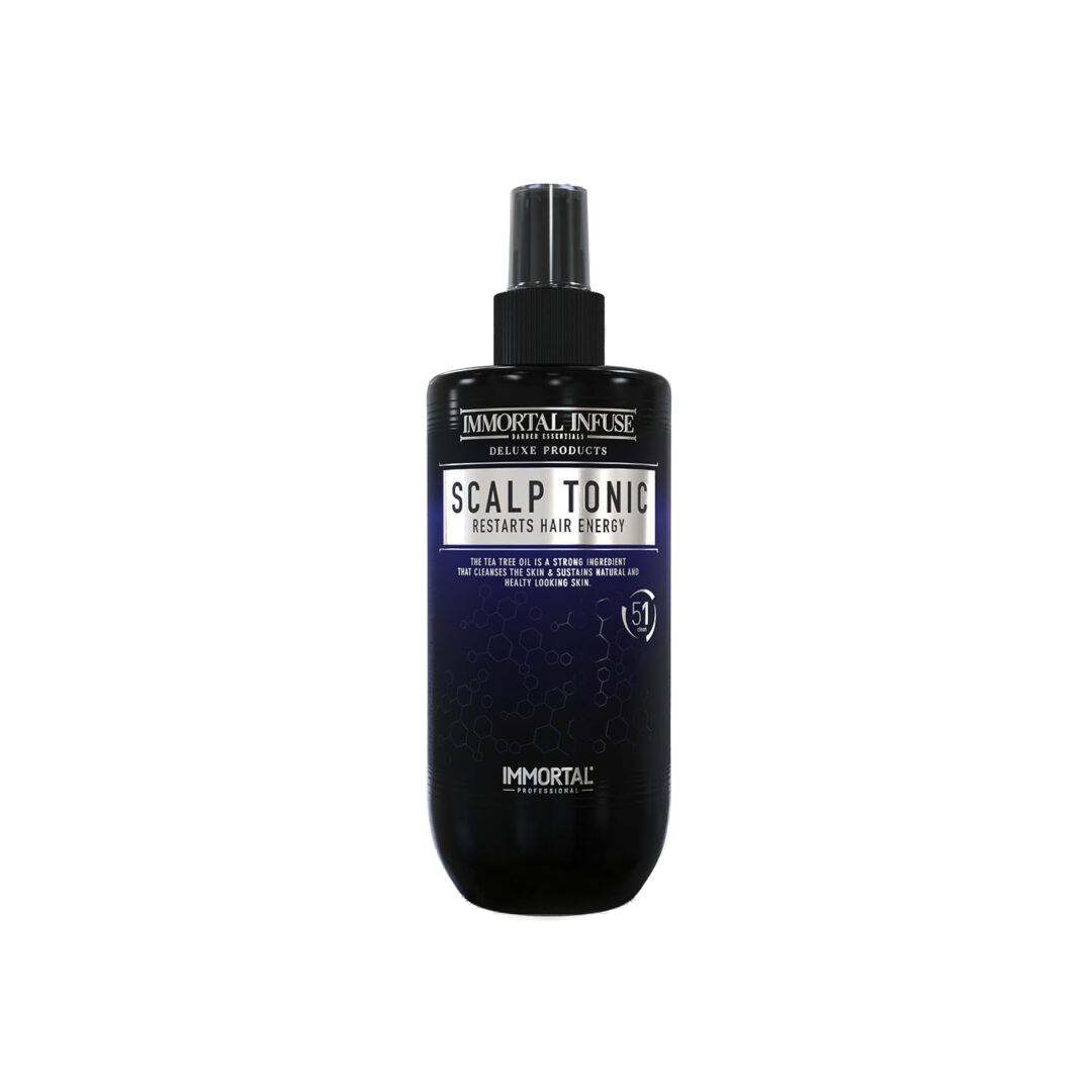 Tonic pentru păr cu mentol Immortal Infuse 250ml Olimpstore, sticlă neagră.