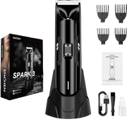 Trimmer profesional ENCHEN Spark 3 Olimpstore, lamă ceramică, negru, accesorii incluse.