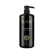 Balsam pentru păr Totex Conditioner Cream 750ml de la Olimpstore, flacon negru cu pompă, etichetă auriu-albă.