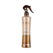Spray-conditioner pentru păr în 2 faze Totex Hair Conditioner Spray Argan 400ml de la Olimpstore, flacon maroniu-transparent, capac maro.