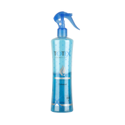 Spray-conditioner pentru păr în 2 faze Totex Hair Conditioner Spray Blue 400ml de la Olimpstore, flacon albastru-transparent, capac albastru.